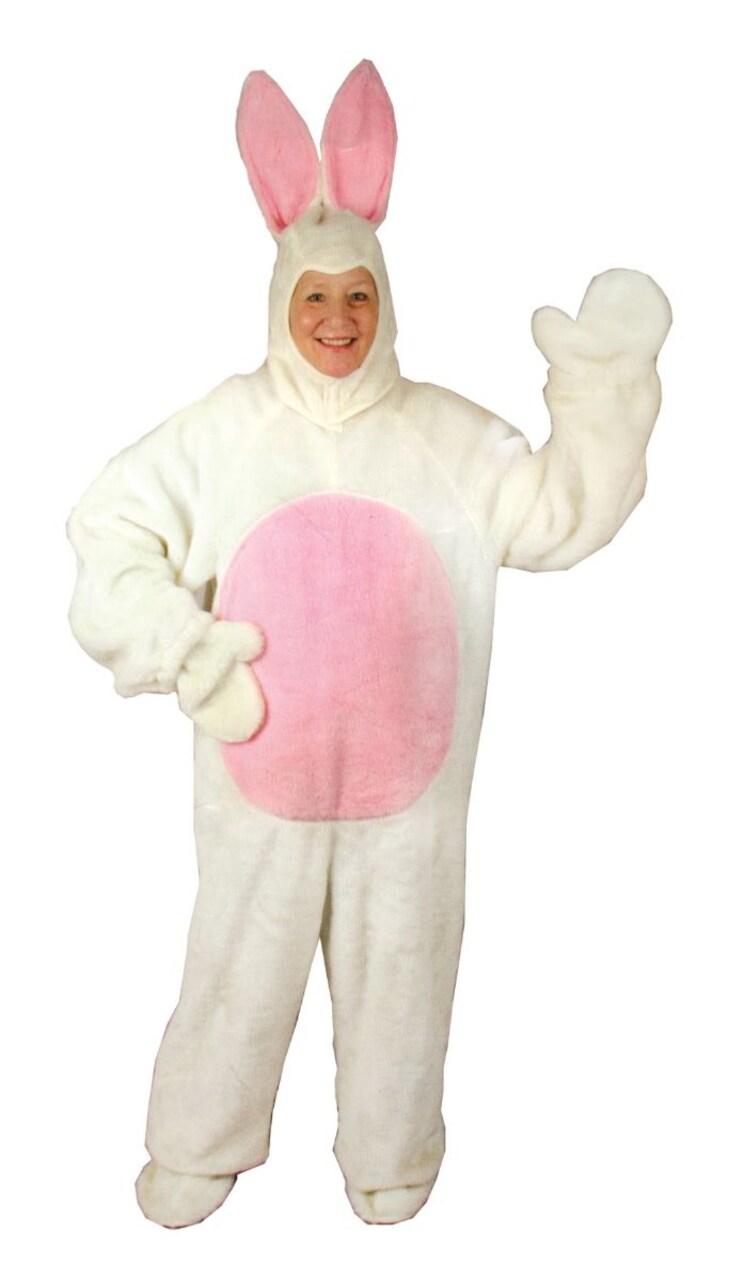 The Costume Center White and Pink Bunny Suit Men Adult Halloween Costume - Large